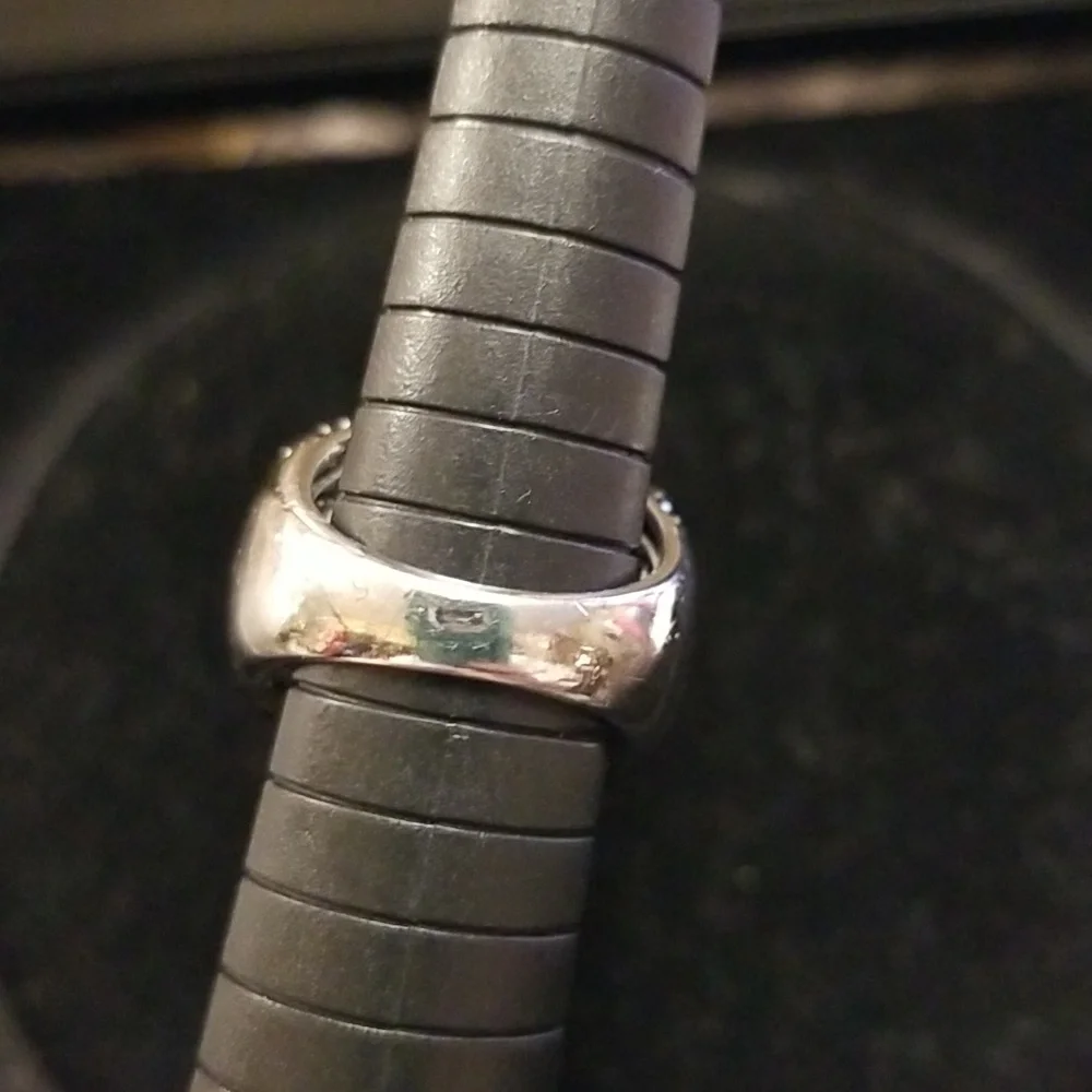 Black Spinel 925 Sterling Silver fashion ring size 7 - Picture 5 of 6